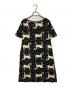 marimekko（マリメッコ）の古着「ムスタタンマ 総柄ワンピース」｜ブラック×ベージュ