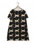 marimekko (マリメッコ) ムスタタンマ 総柄ワンピース ブラック×ベージュ サイズ:L：8000円