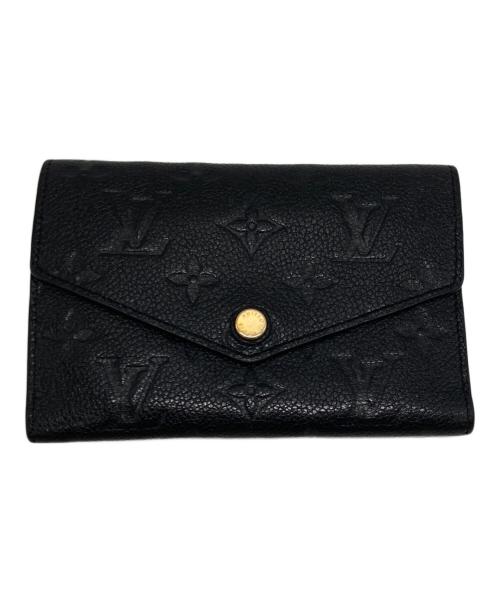 LOUIS VUITTON（ルイ ヴィトン）LOUIS VUITTON (ルイ ヴィトン) ポルトフォイユ キュリーズ コンパクト 3つ折り財布 ブラックの古着・服飾アイテム