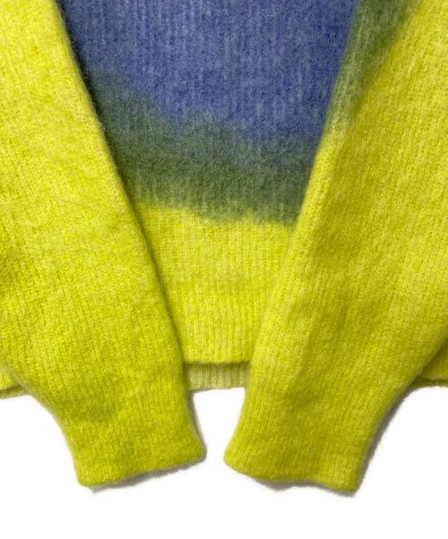 stussy（ステューシー）stussy (ステューシー) Brushed Dot Sweater イエロー×グリーン×ブルー サイズ:Lの古着・服飾アイテム