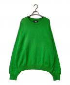 stussyステューシー）の古着「BENT CROWN SWEATER」｜グリーン