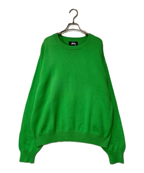 stussy（ステューシー）stussy (ステューシー) BENT CROWN SWEATER グリーン サイズ:XLの古着・服飾アイテム