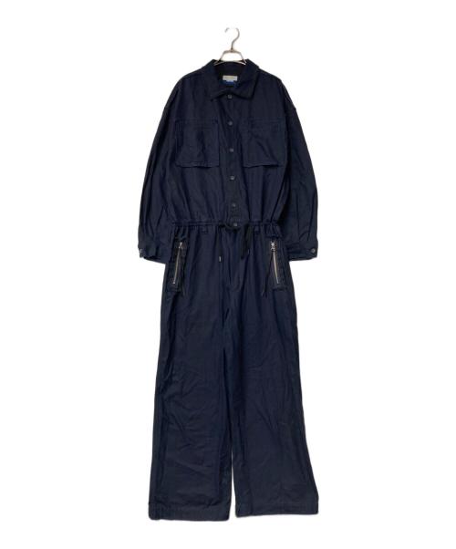 MAISON SPECIAL（メゾンスペシャル）MAISON SPECIAL (メゾンスペシャル) Prime-Over High Twisted Cotton Cut-Off Jumpsuit ネイビー サイズ:1の古着・服飾アイテム