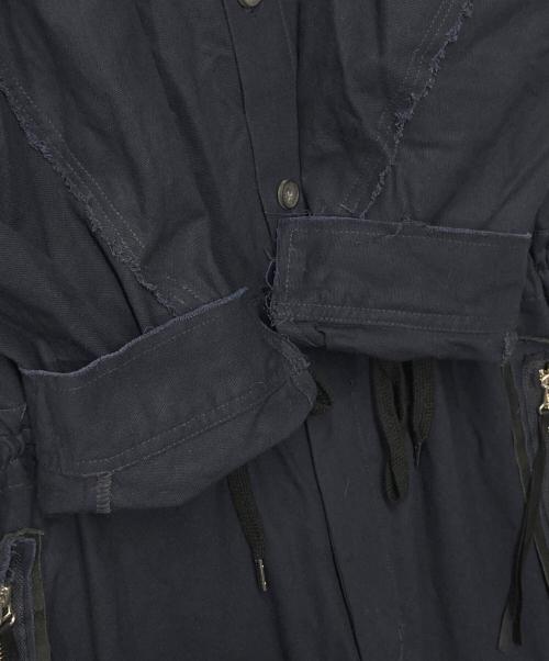 MAISON SPECIAL（メゾンスペシャル）MAISON SPECIAL (メゾンスペシャル) Prime-Over High Twisted Cotton Cut-Off Jumpsuit ネイビー サイズ:1の古着・服飾アイテム