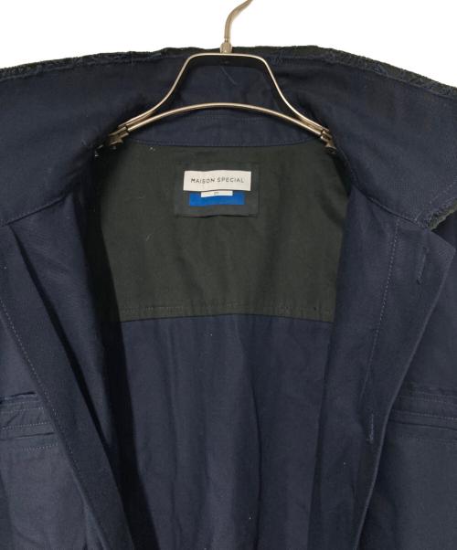 MAISON SPECIAL（メゾンスペシャル）MAISON SPECIAL (メゾンスペシャル) Prime-Over High Twisted Cotton Cut-Off Jumpsuit ネイビー サイズ:1の古着・服飾アイテム