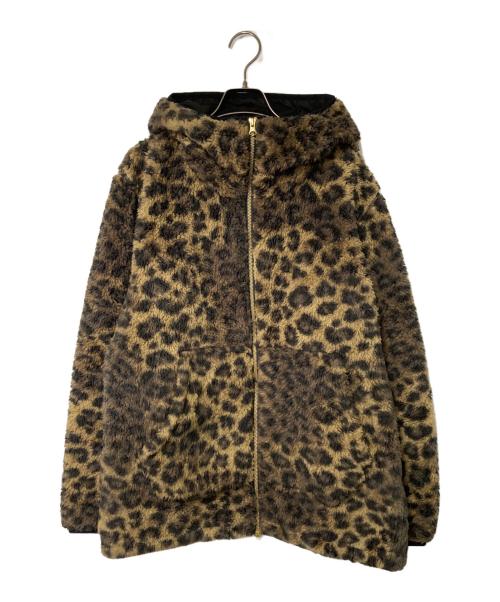 JOHNBULL（ジョンブル）Johnbull (ジョンブル) MUSE de Deuxieme Classe (ミューズ ドゥーズィエム クラス) LEOPARD FLEECE ZIP パーカー ブラウン×ブラック サイズ:FREEの古着・服飾アイテム