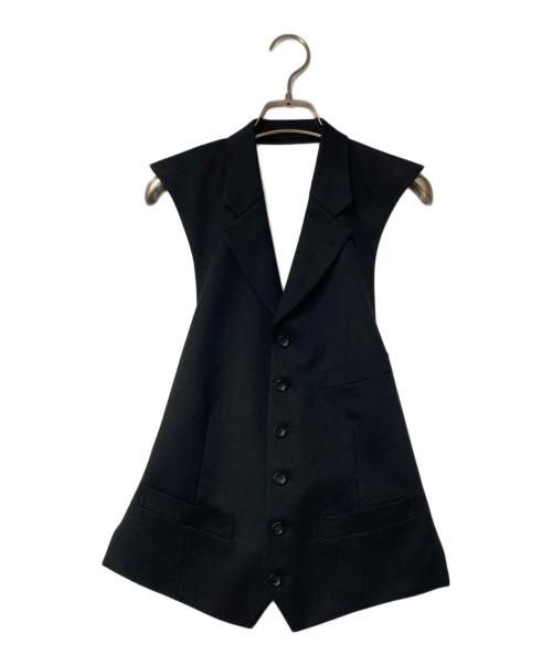 COMME des GARCONS HOMME DEUX（コムデギャルソン オム ドゥ）COMME des GARCONS HOMME DEUX (コムデギャルソン オム ドゥ) バックベルトデザインベスト ブラック サイズ:Sの古着・服飾アイテム