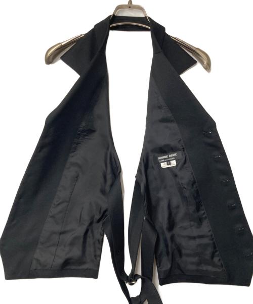 COMME des GARCONS HOMME DEUX（コムデギャルソン オム ドゥ）COMME des GARCONS HOMME DEUX (コムデギャルソン オム ドゥ) バックベルトデザインベスト ブラック サイズ:Sの古着・服飾アイテム
