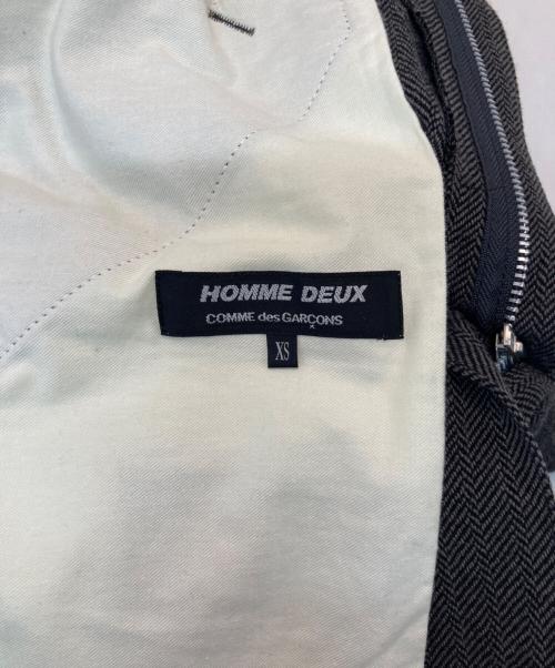 COMME des GARCONS HOMME DEUX（コムデギャルソン オム ドゥ）COMME des GARCONS HOMME DEUX (コムデギャルソン オム ドゥ) イージーヘリンボーンパンツ グレー サイズ:XSの古着・服飾アイテム