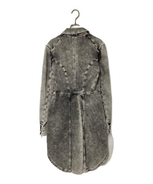 BLACK COMME des GARCONS（ブラックコムデギャルソン）BLACK COMME des GARCONS (ブラックコムデギャルソン) 製品染め加工デニム燕尾ジャケット ブラック サイズ:Ｍの古着・服飾アイテム