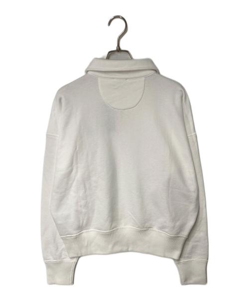 POLO RALPH LAUREN（ポロ・ラルフローレン）POLO RALPH LAUREN (ポロ・ラルフローレン) ポニー刺繍クロップドハーフジップスウェット ホワイト サイズ:XSの古着・服飾アイテム