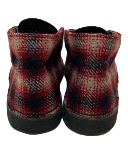 CLARKS（クラークス）CLARKS (クラークス) WOOLRICH (ウールリッチ) デザートブーツ ブラック×レッド サイズ:US8の古着・服飾アイテム
