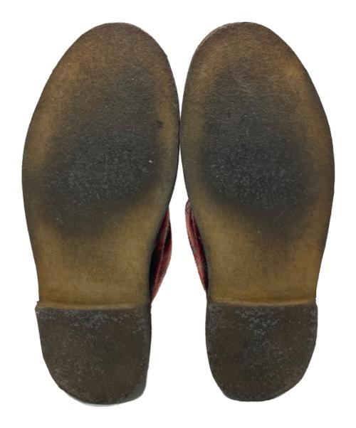 CLARKS（クラークス）CLARKS (クラークス) WOOLRICH (ウールリッチ) デザートブーツ ブラック×レッド サイズ:US8の古着・服飾アイテム