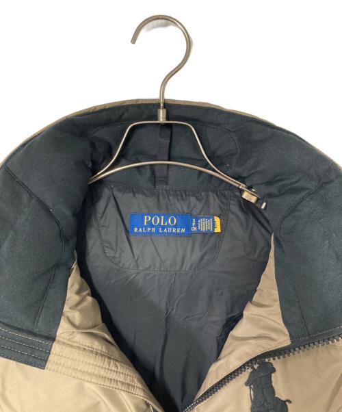 POLO RALPH LAUREN（ポロ・ラルフローレン）POLO RALPH LAUREN (ポロ・ラルフローレン) ビッグポニー刺繍ダウンベスト ベージュ サイズ:Sの古着・服飾アイテム