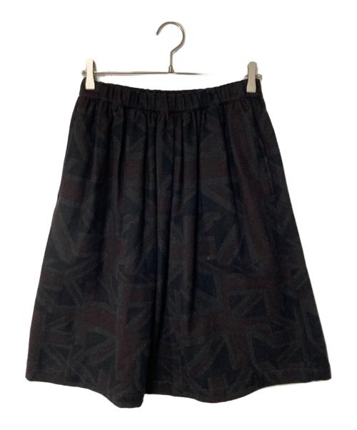COMME des GARCONS（コムデギャルソン）COMME des GARCONS (コムデギャルソン) ユニオンジャック柄ウール混スカート ブラック サイズ:Ｍの古着・服飾アイテム