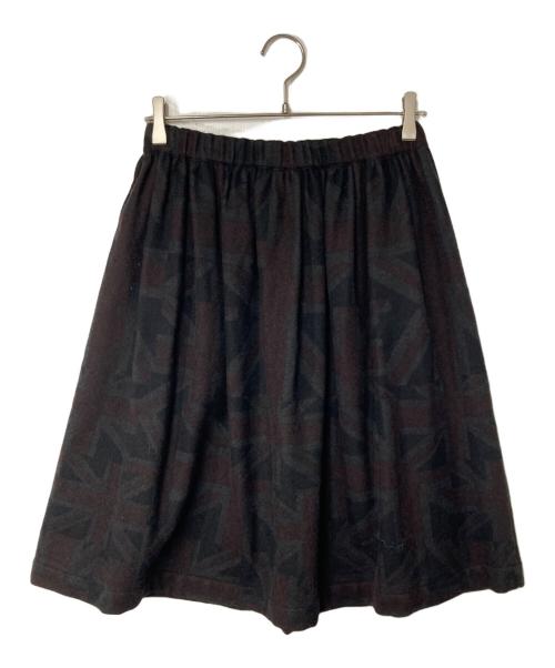 COMME des GARCONS（コムデギャルソン）COMME des GARCONS (コムデギャルソン) ユニオンジャック柄ウール混スカート ブラック サイズ:Ｍの古着・服飾アイテム