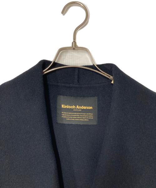 Kinloch Anderson（キンロックアンダーソン）Kinloch Anderson (キンロックアンダーソン) ear PAPILLONNER (イアパピヨネ) 別注 チェック柄ダブルフェイスショートコート グリーン×ネイビー サイズ:FREEの古着・服飾アイテム