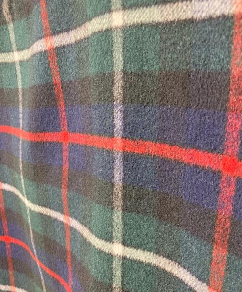 Kinloch Anderson（キンロックアンダーソン）Kinloch Anderson (キンロックアンダーソン) ear PAPILLONNER (イアパピヨネ) 別注 チェック柄ダブルフェイスショートコート グリーン×ネイビー サイズ:FREEの古着・服飾アイテム