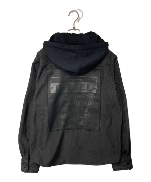 DIESEL（ディーゼル）DIESEL (ディーゼル) フーデットジャケット ブラック サイズ:Lの古着・服飾アイテム