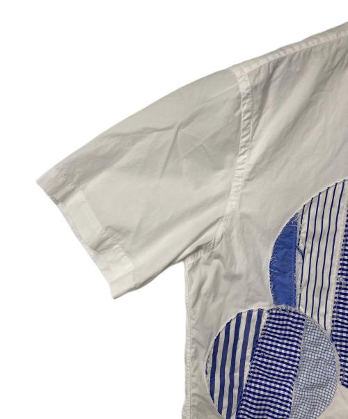 COMME des GARCONS HOMME（コムデギャルソン オム）COMME des GARCONS HOMME (コムデギャルソン オム) パッチワークシャツ ホワイト×ブルー サイズ:Ｍの古着・服飾アイテム