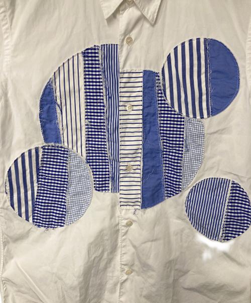 COMME des GARCONS HOMME（コムデギャルソン オム）COMME des GARCONS HOMME (コムデギャルソン オム) パッチワークシャツ ホワイト×ブルー サイズ:Ｍの古着・服飾アイテム