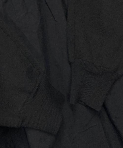 BEARDSLEY（ビアズリー）BEARDSLEY (ビアズリー) ニットコンビギャザーワンピース ブラックの古着・服飾アイテム