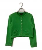 To b. by agnes b.トゥービー バイ アニエスベー）の古着「プレッションカーディガン」｜グリーン
