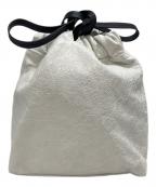 CABANキャバン）の古着「エンボスロゴラムレザーポシェット」｜ホワイト