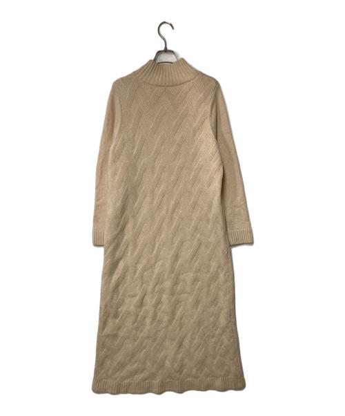BALENCIAGA（バレンシアガ）BALENCIAGA (バレンシアガ) カシミヤニットワンピース ベージュ サイズ:38の古着・服飾アイテム