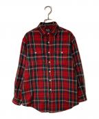 POLO RALPH LAURENポロ・ラルフローレン）の古着「チェックウールシャツ」｜レッド