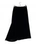 yohji yamamoto+noir (ヨウジヤマモトプリュスノアール) ベロアロングスカート ブラック サイズ:2：10000円