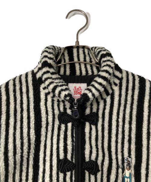 pexwear（ペックスウェアー）pexwear (ペックスウェアー) ear PAPILLONNER (イアパピヨネ) ear別注チャイナボアジャケット ブラック×ホワイト サイズ:FREEの古着・服飾アイテム