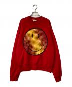 MARNI×SMILEY FACEマルニ×スマイリーフェイス）の古着「オーバーサイズスウェットシャツ」｜レッド