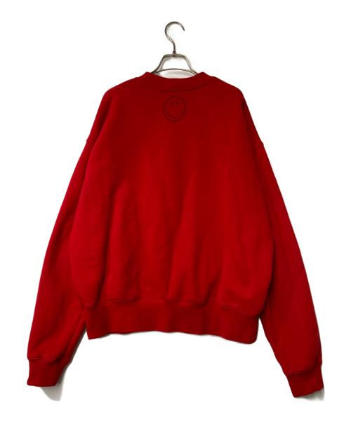 MARNI（マルニ）MARNI (マルニ) SMILEY FACE (スマイリーフェイス) オーバーサイズスウェットシャツ レッド サイズ:46の古着・服飾アイテム