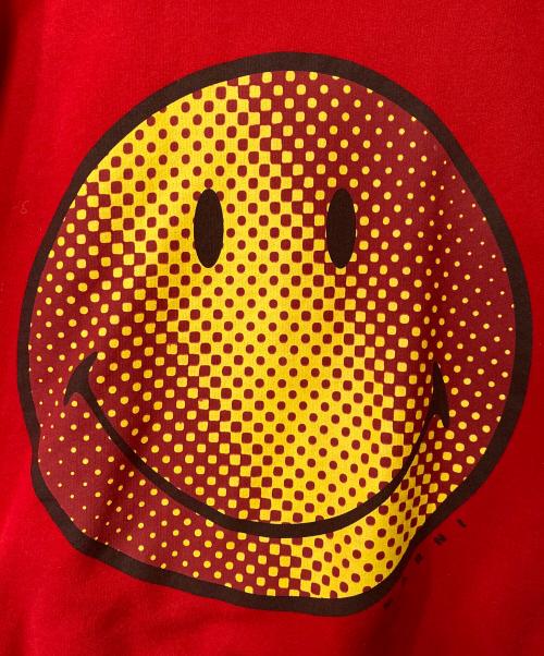 MARNI（マルニ）MARNI (マルニ) SMILEY FACE (スマイリーフェイス) オーバーサイズスウェットシャツ レッド サイズ:46の古着・服飾アイテム