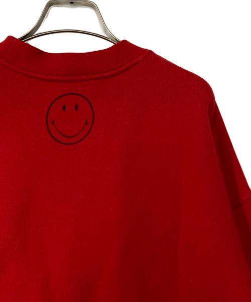 MARNI（マルニ）MARNI (マルニ) SMILEY FACE (スマイリーフェイス) オーバーサイズスウェットシャツ レッド サイズ:46の古着・服飾アイテム