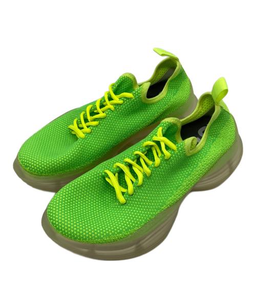 grounds（グラウンズ）grounds (グラウンズ) ローカットスニーカー グリーン×イエロー サイズ:EU42/US9.5/UK7.5/27cmの古着・服飾アイテム