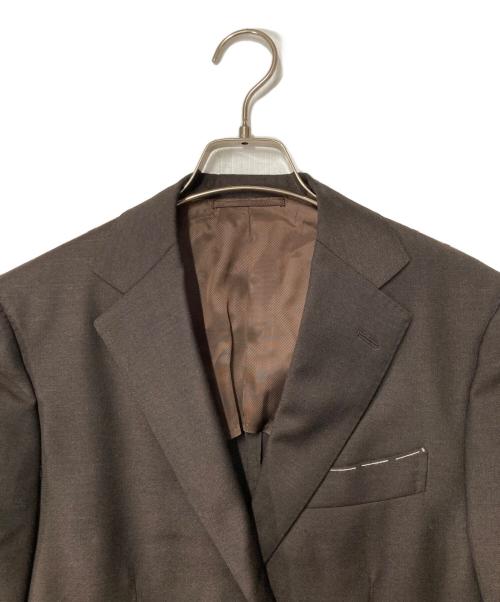 BEAMS F（ビームスエフ）BEAMS F (ビームスエフ) 段帰り3Bセットアップスーツ ブラウン サイズ:44/6Rの古着・服飾アイテム