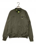 NIKE×F.C.R.B.ナイキ×エフシーレアルブリストル）の古着「リバーシブルトラックブルゾン」｜カーキ×イエロー