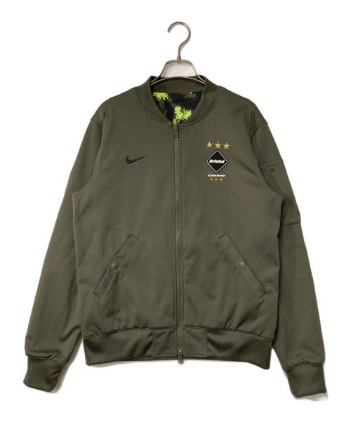 NIKE（ナイキ）NIKE (ナイキ) F.C.R.B. (エフシーレアルブリストル) リバーシブルトラックブルゾン カーキ×イエロー サイズ:Sの古着・服飾アイテム