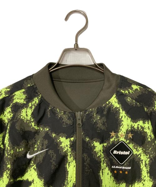NIKE（ナイキ）NIKE (ナイキ) F.C.R.B. (エフシーレアルブリストル) リバーシブルトラックブルゾン カーキ×イエロー サイズ:Sの古着・服飾アイテム