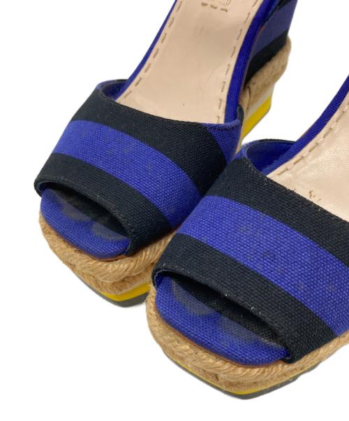 PRADA（プラダ）PRADA (プラダ) エスパドリーユ パープル×ブラック サイズ:36の古着・服飾アイテム