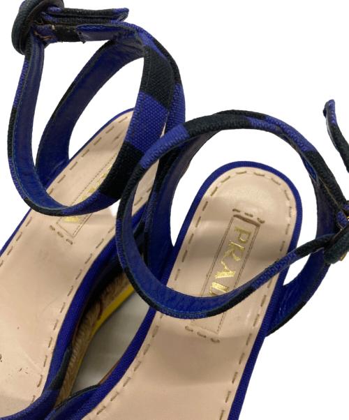 PRADA（プラダ）PRADA (プラダ) エスパドリーユ パープル×ブラック サイズ:36の古着・服飾アイテム