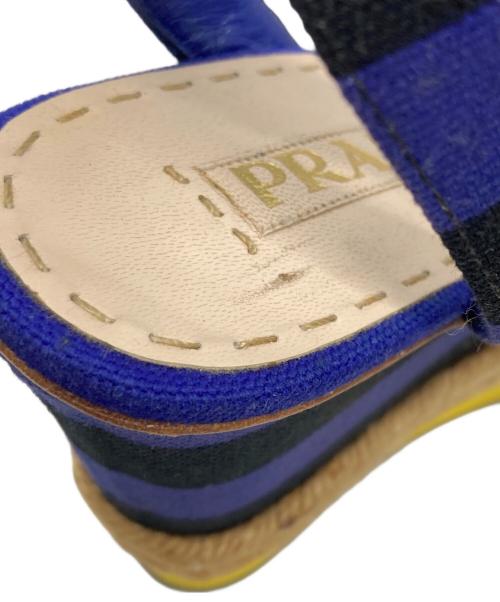 PRADA（プラダ）PRADA (プラダ) エスパドリーユ パープル×ブラック サイズ:36の古着・服飾アイテム