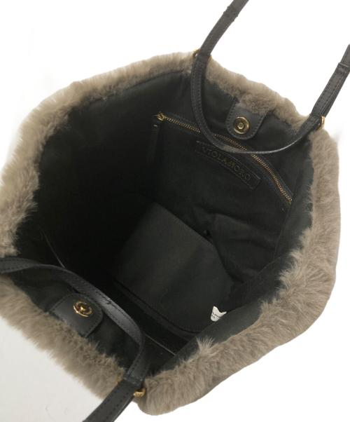 VIOLAd'ORO（ヴィオラドーロ）VIOLAd'ORO (ヴィオラドーロ) ファー2WAYバッグ ブラウンの古着・服飾アイテム