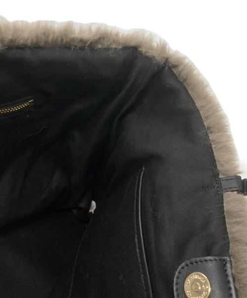 VIOLAd'ORO（ヴィオラドーロ）VIOLAd'ORO (ヴィオラドーロ) ファー2WAYバッグ ブラウンの古着・服飾アイテム