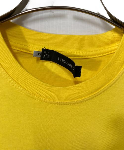DSQUARED2（ディースクエアード）DSQUARED2 (ディースクエアード) ロゴTシャツ イエロー サイズ:XSの古着・服飾アイテム