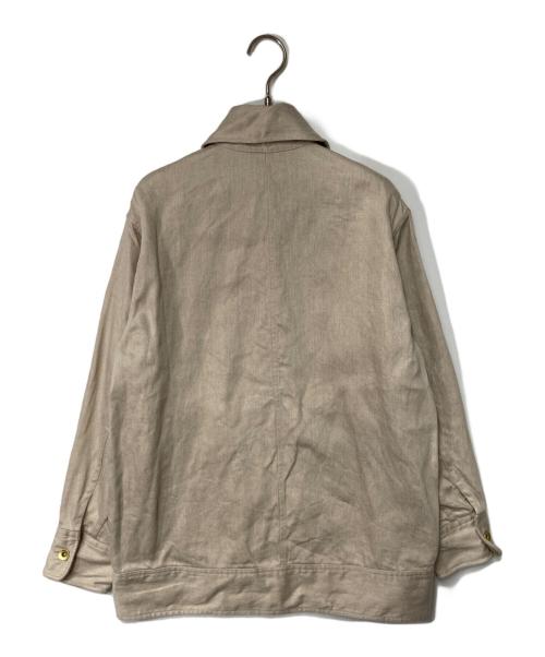 MUSE de Deuxieme Classe（ミューズ ドゥーズィエム クラス）MUSE de Deuxieme Classe (ミューズ ドゥーズィエム クラス) LINEN CHINO Gジャケット ベージュ サイズ:FREEの古着・服飾アイテム