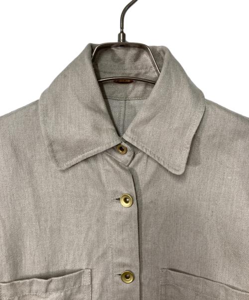 MUSE de Deuxieme Classe（ミューズ ドゥーズィエム クラス）MUSE de Deuxieme Classe (ミューズ ドゥーズィエム クラス) LINEN CHINO Gジャケット ベージュ サイズ:FREEの古着・服飾アイテム