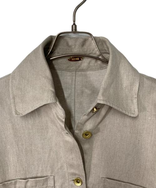 MUSE de Deuxieme Classe（ミューズ ドゥーズィエム クラス）MUSE de Deuxieme Classe (ミューズ ドゥーズィエム クラス) LINEN CHINO Gジャケット ベージュ サイズ:FREEの古着・服飾アイテム